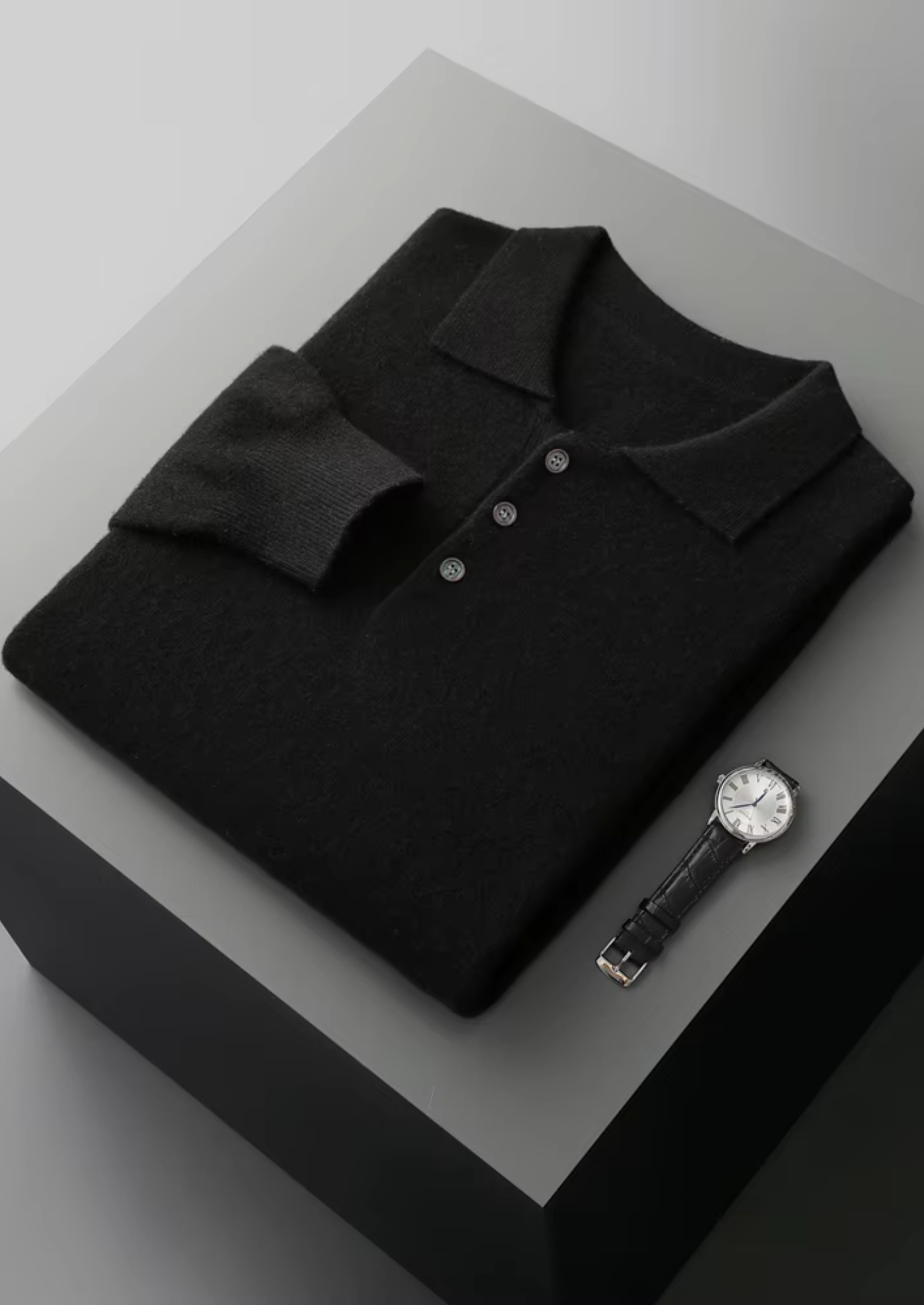 MERINO BUTTON POLO