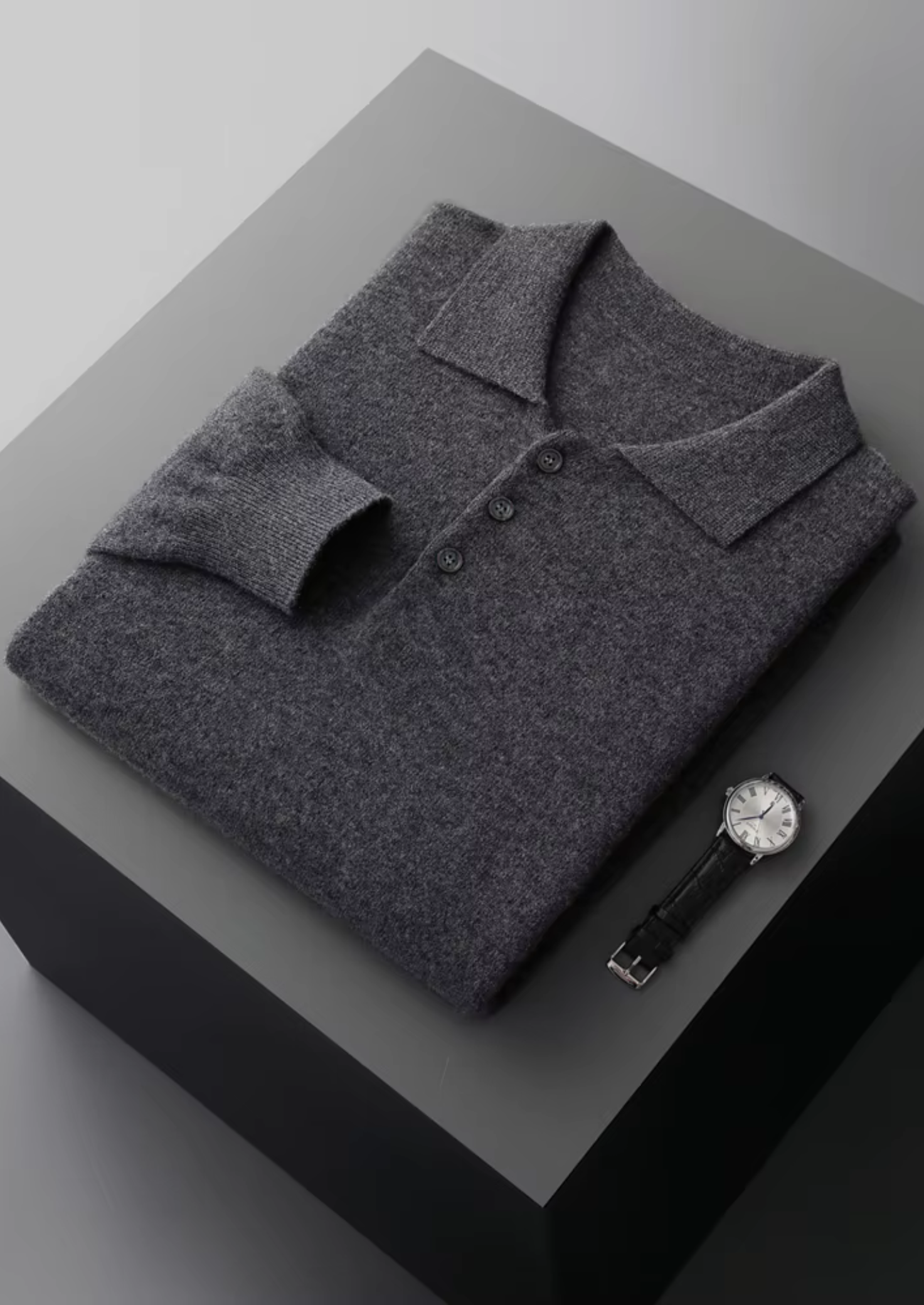 MERINO BUTTON POLO