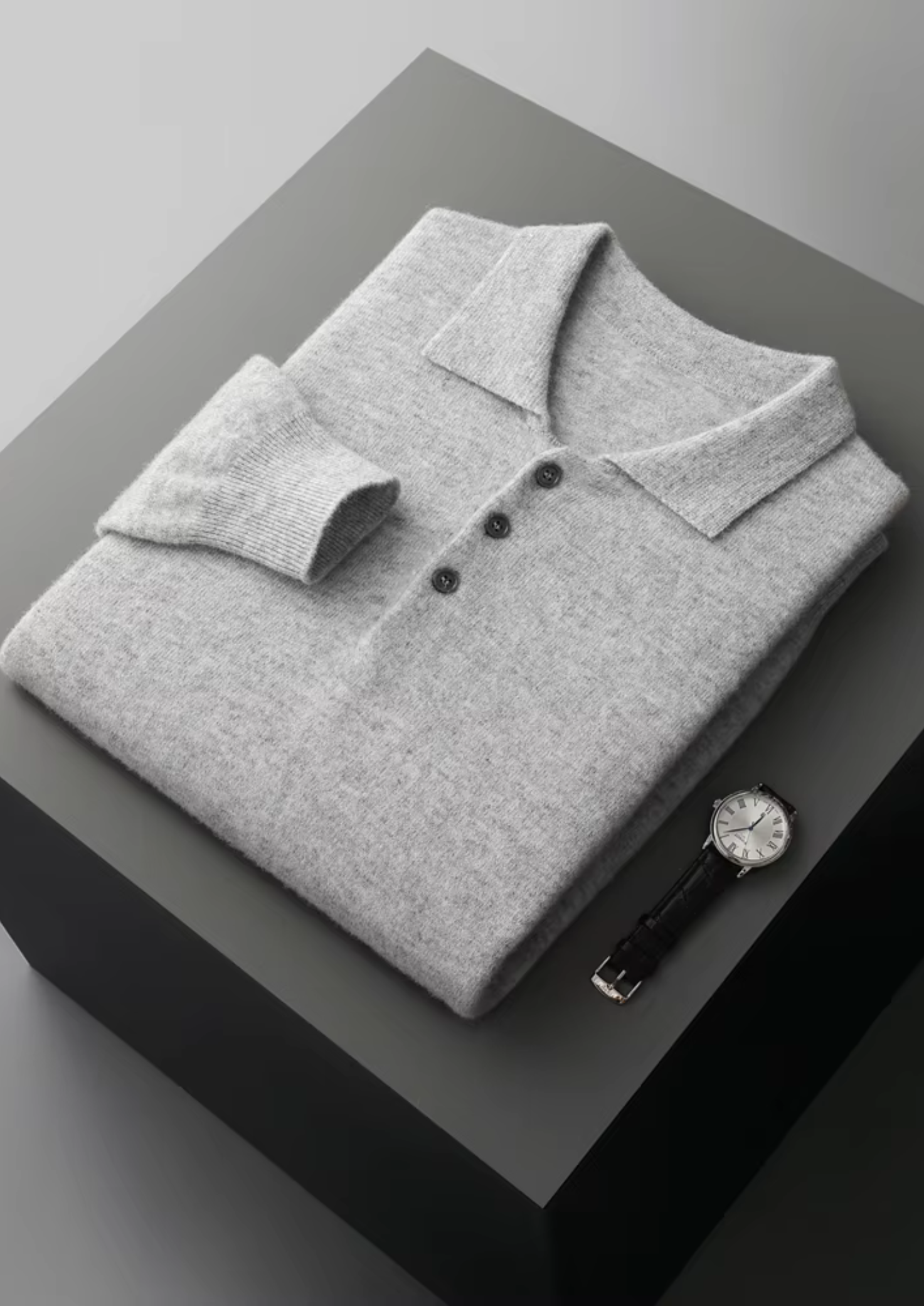 MERINO BUTTON POLO