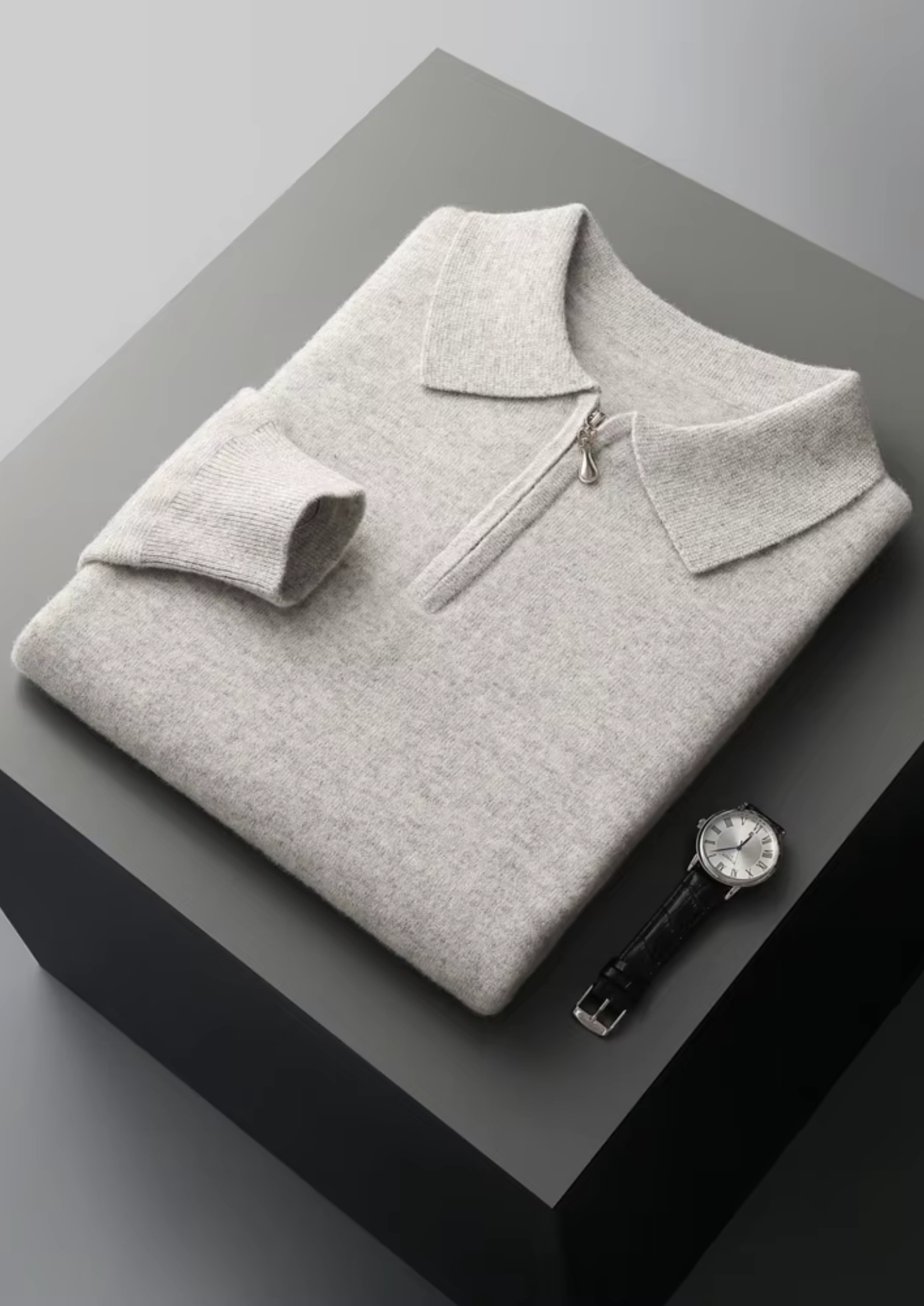 MERINO HALF ZIPPER POLO