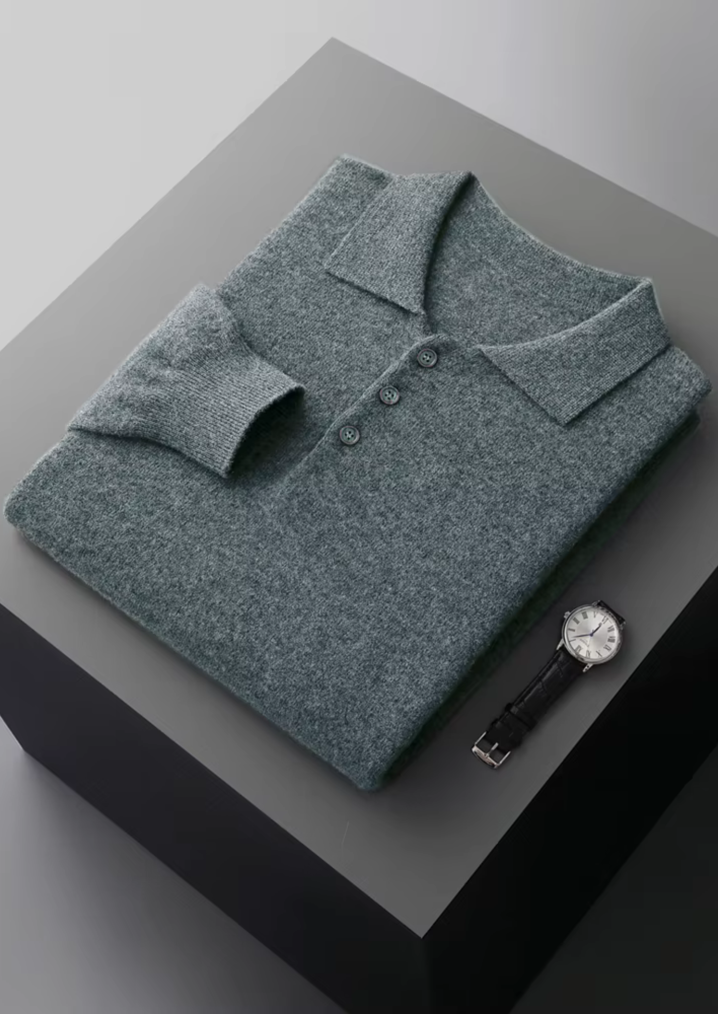 MERINO BUTTON POLO