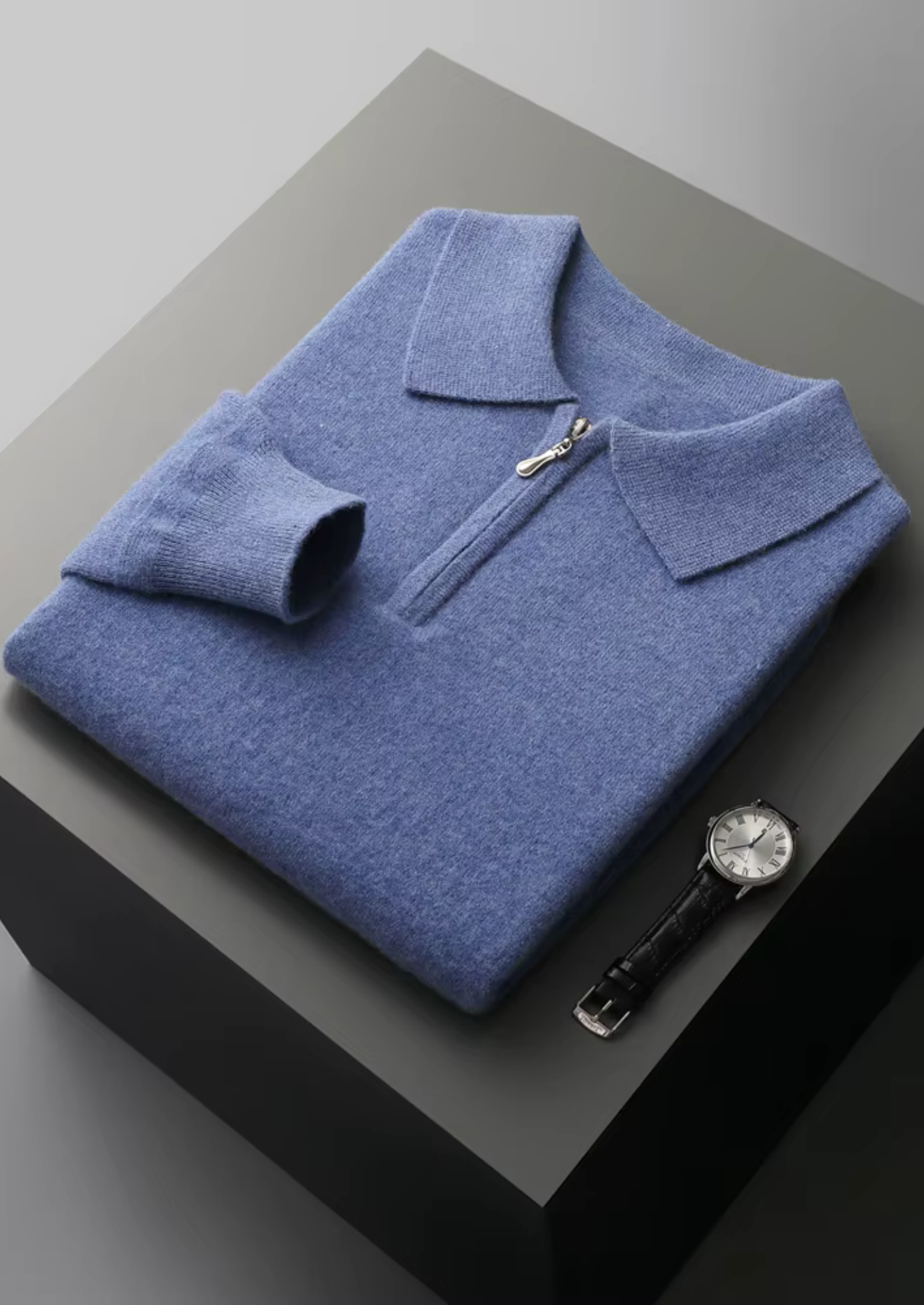 MERINO HALF ZIPPER POLO
