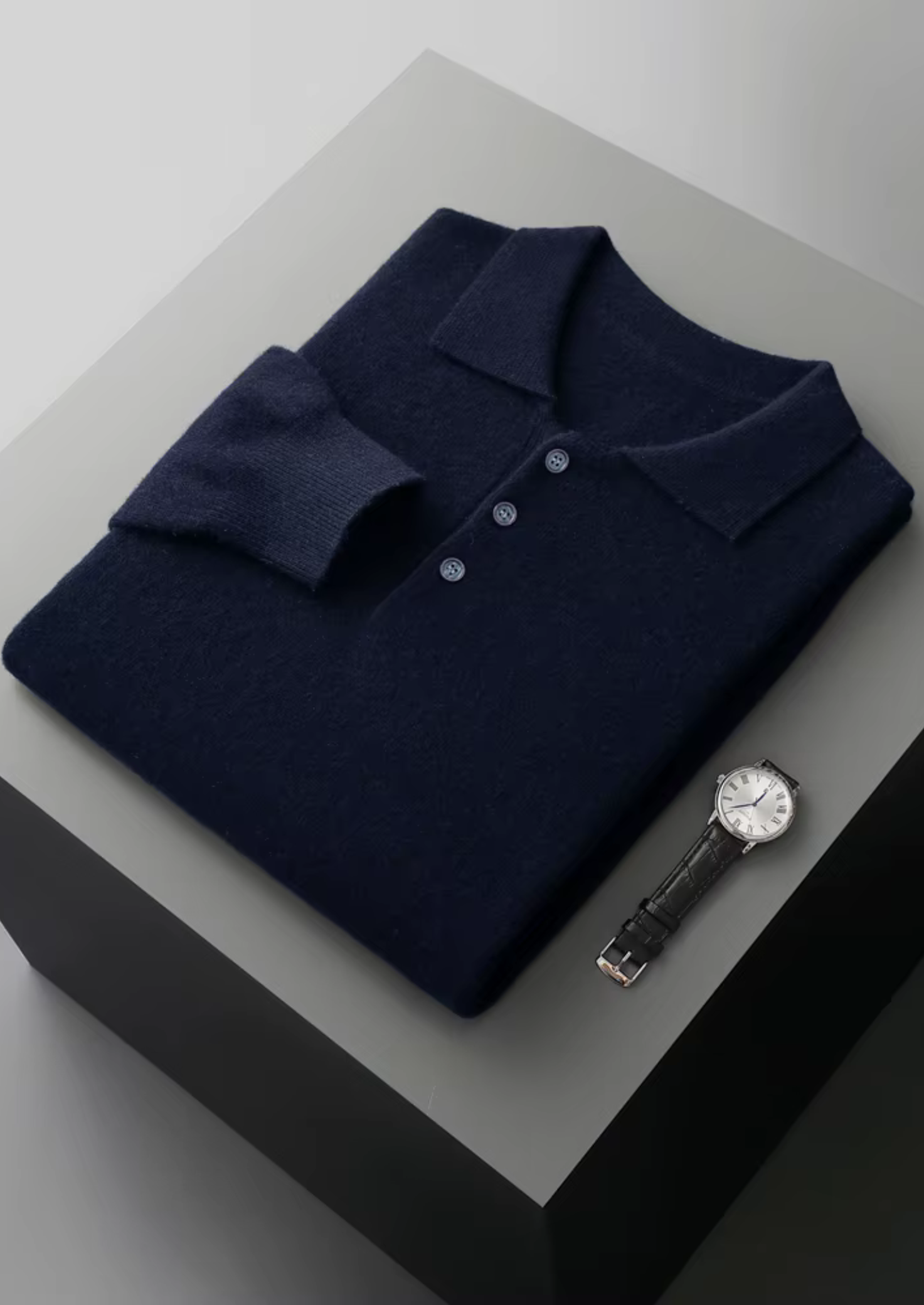 MERINO BUTTON POLO
