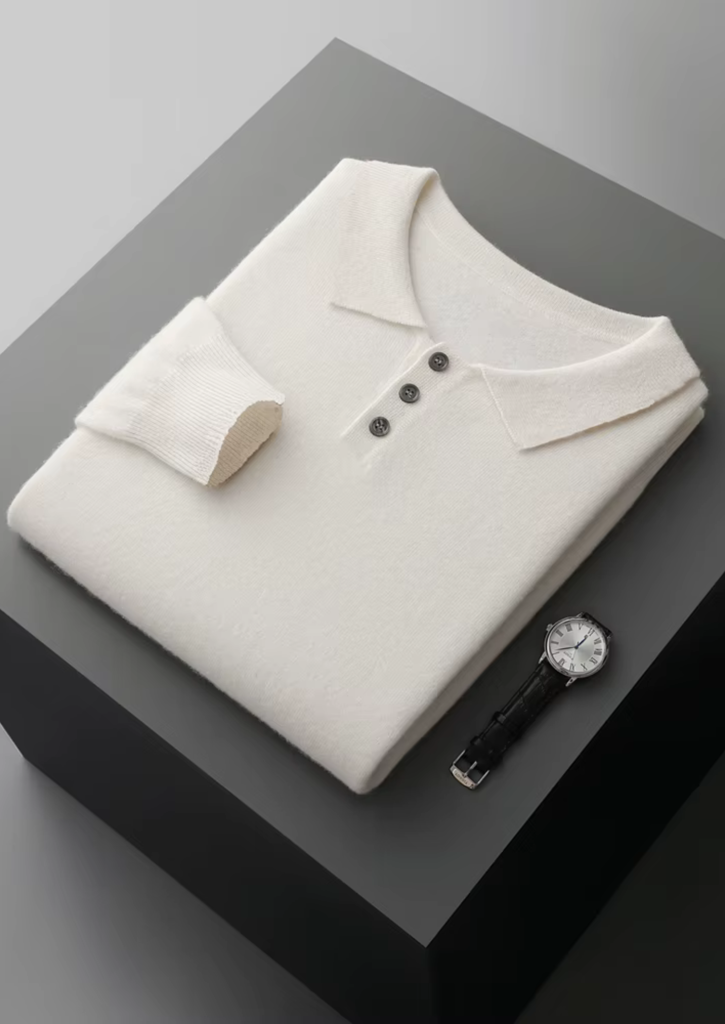 MERINO BUTTON POLO