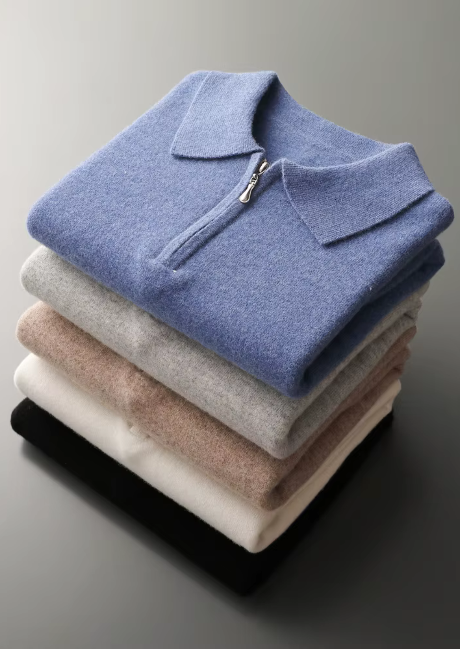 MERINO HALF ZIPPER POLO