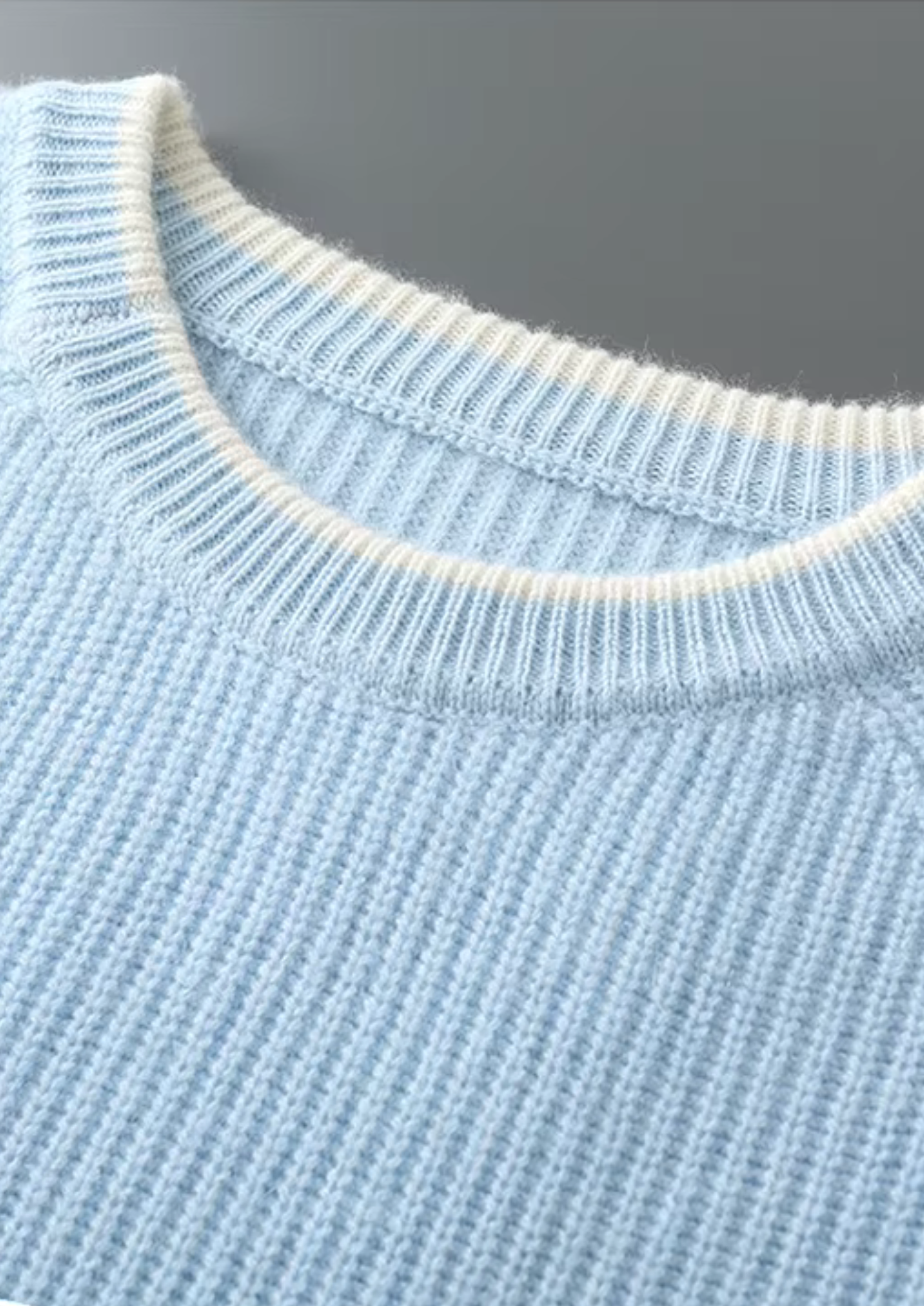 MERINO TWO TONE CREWNECK