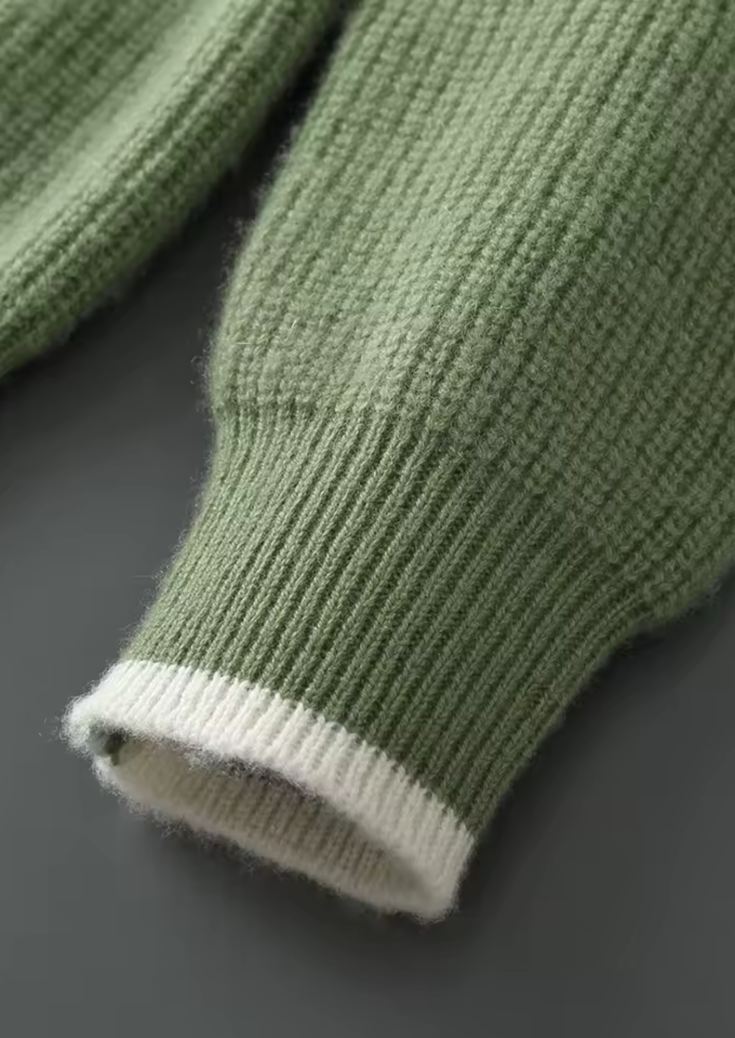 MERINO TWO TONE CREWNECK