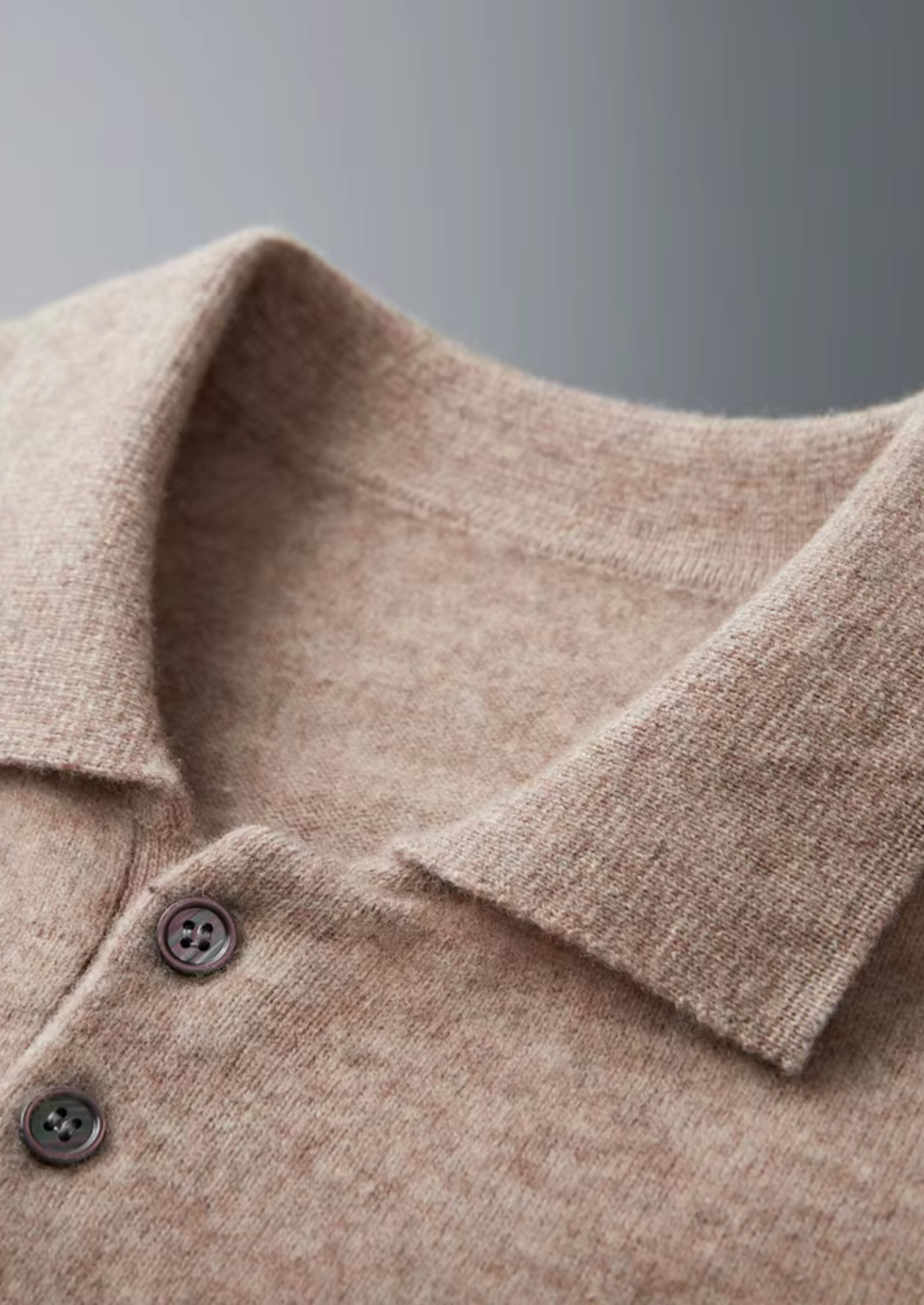 MERINO BUTTON POLO