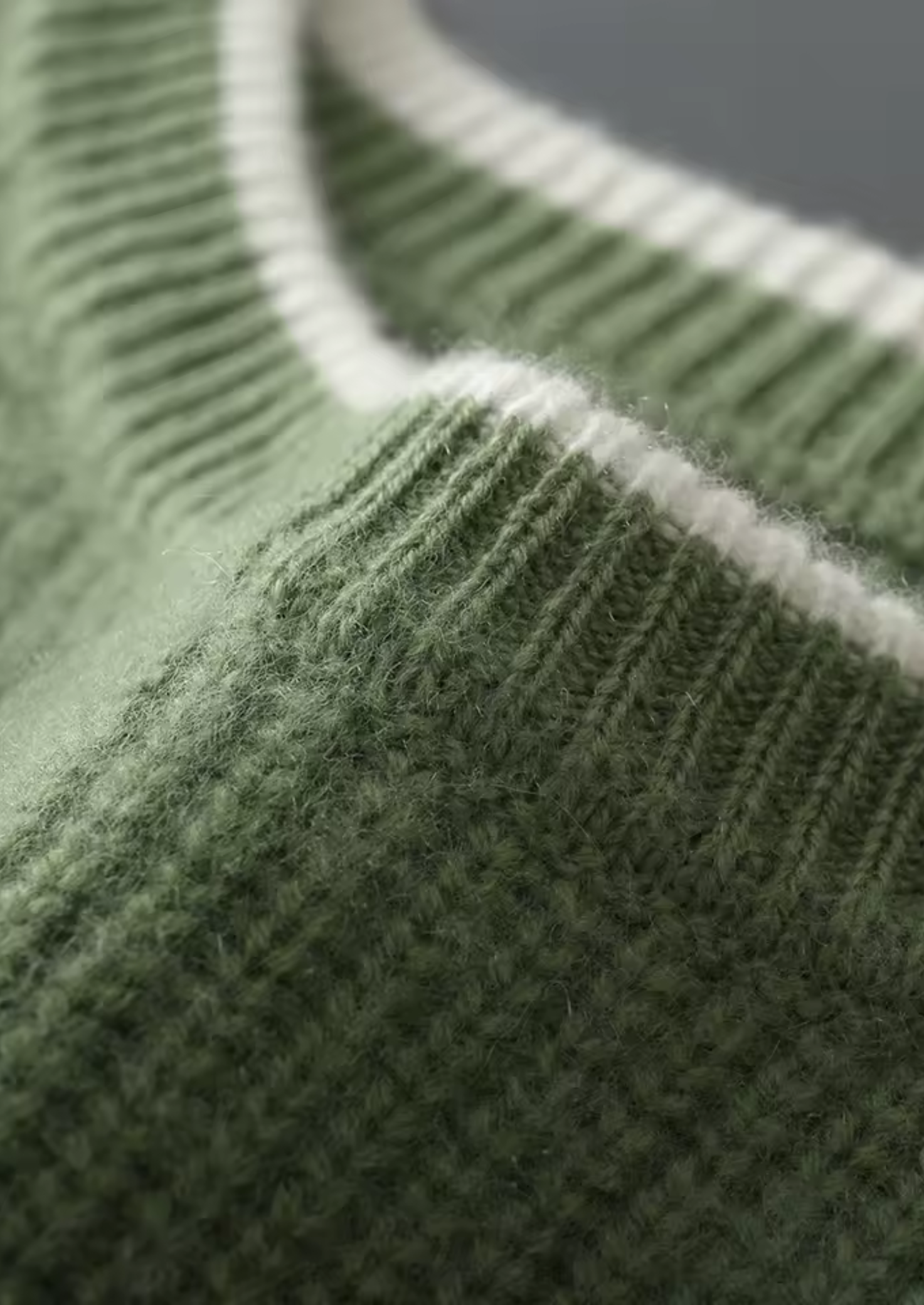 MERINO TWO TONE CREWNECK