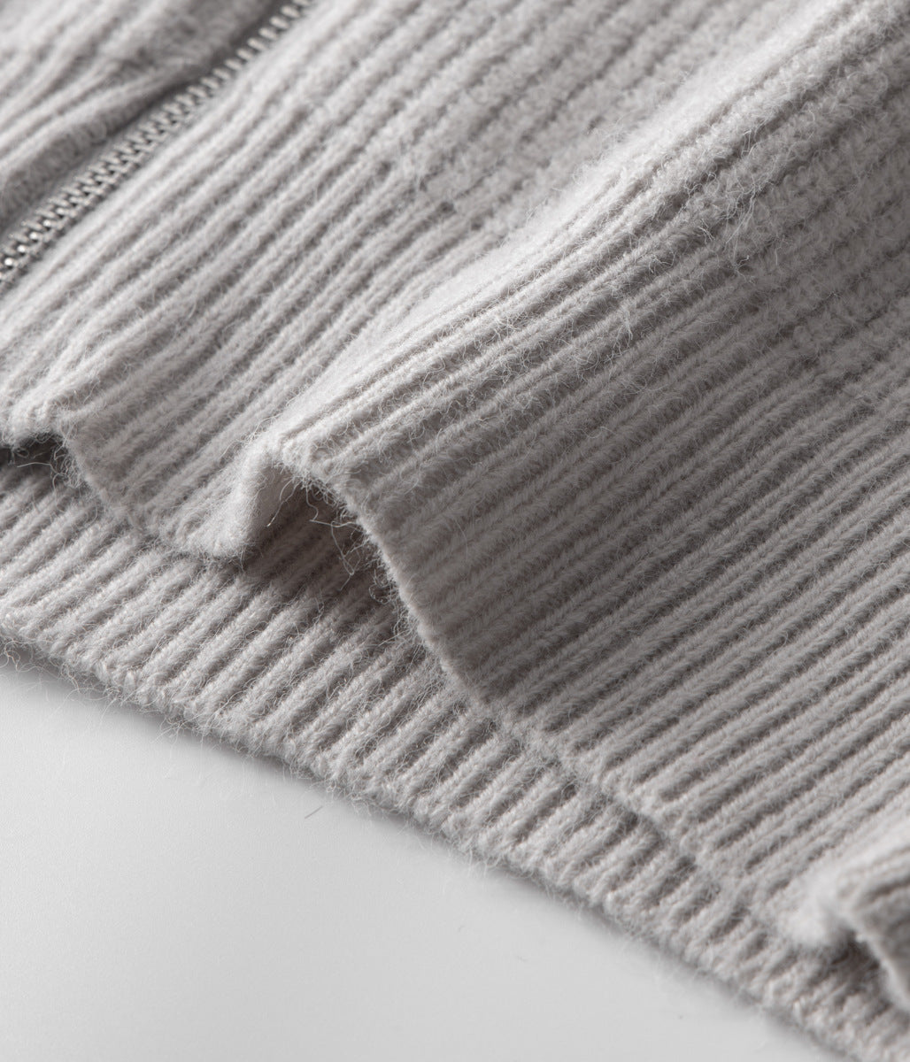 AMALFI WOOLEN ZIPPED CARDIGAN