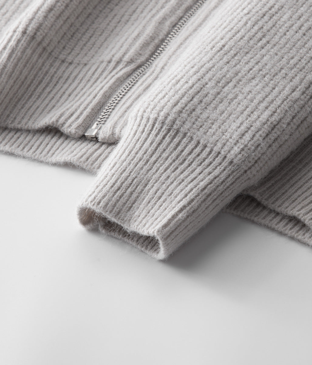 AMALFI WOOLEN ZIPPED CARDIGAN