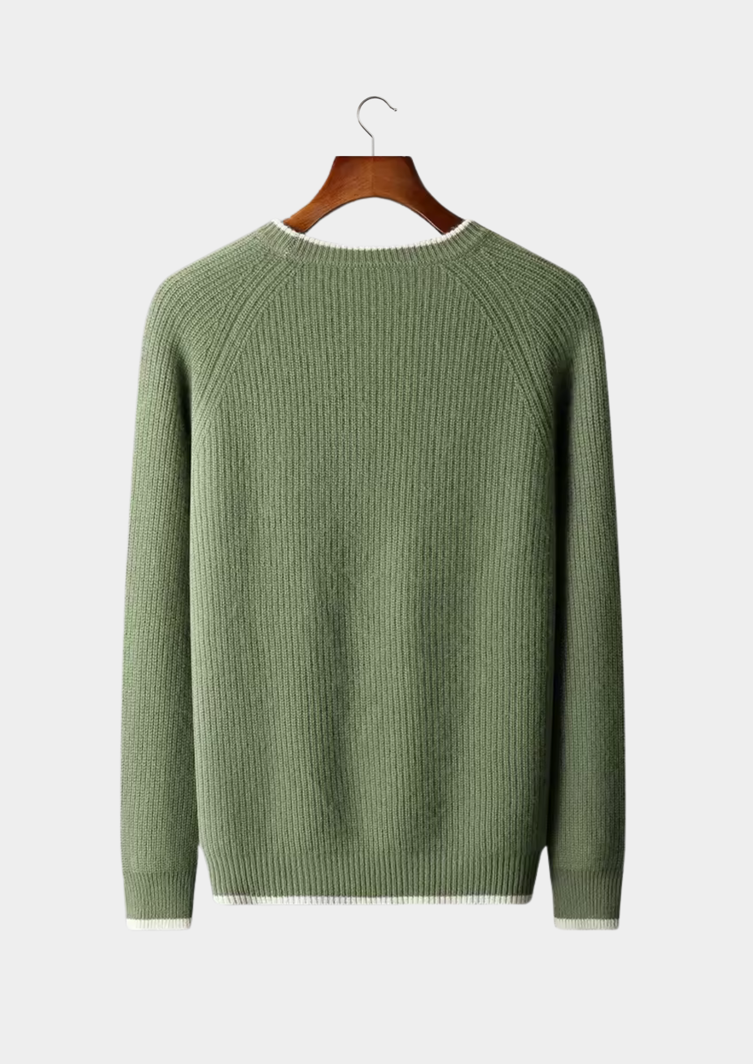 MERINO TWO TONE CREWNECK
