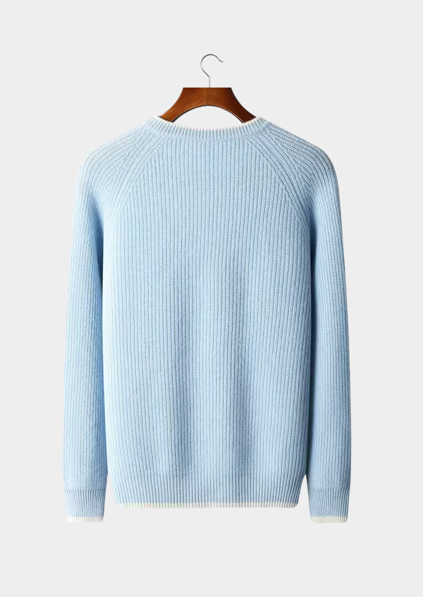 MERINO TWO TONE CREWNECK