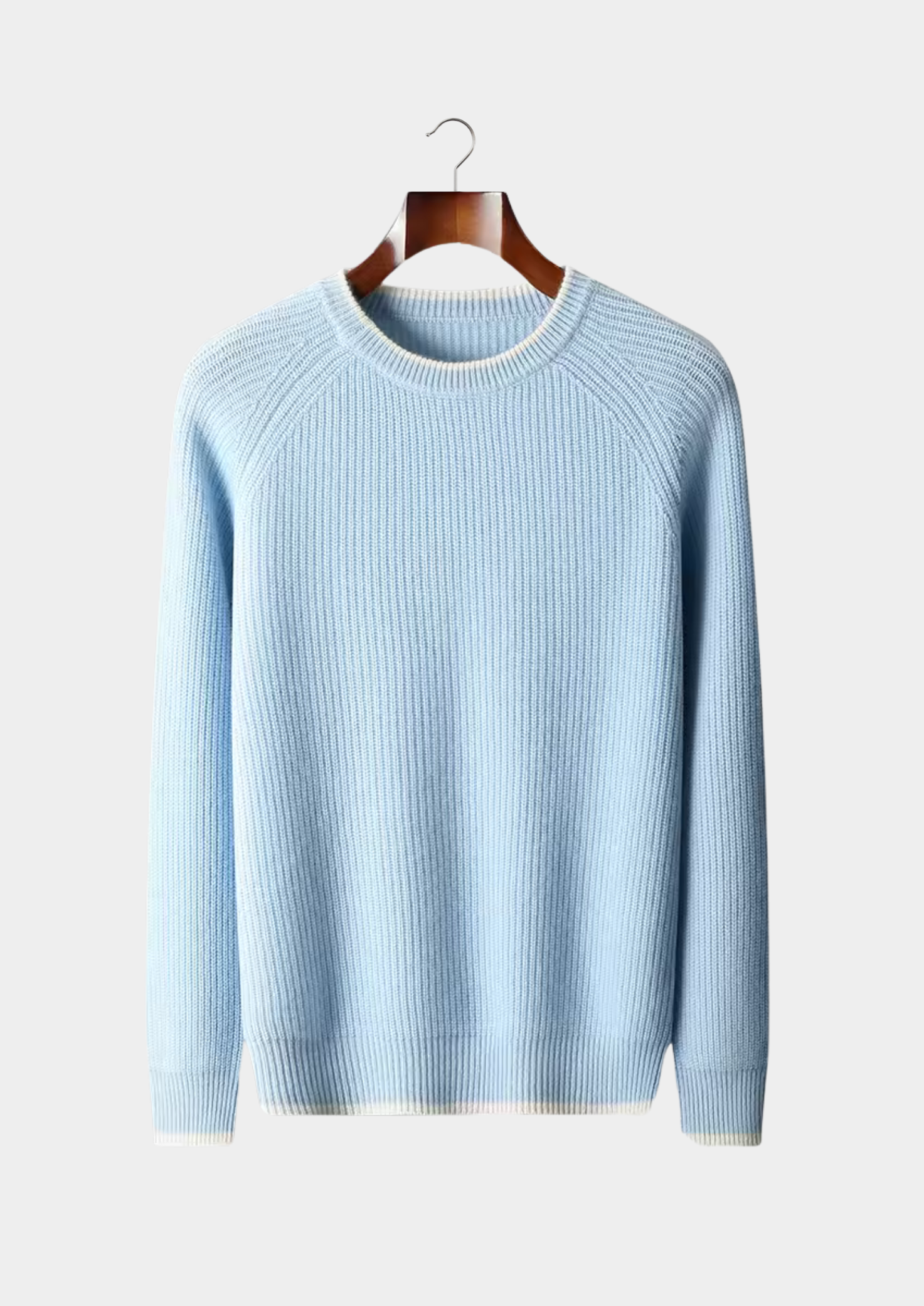 MERINO TWO TONE CREWNECK