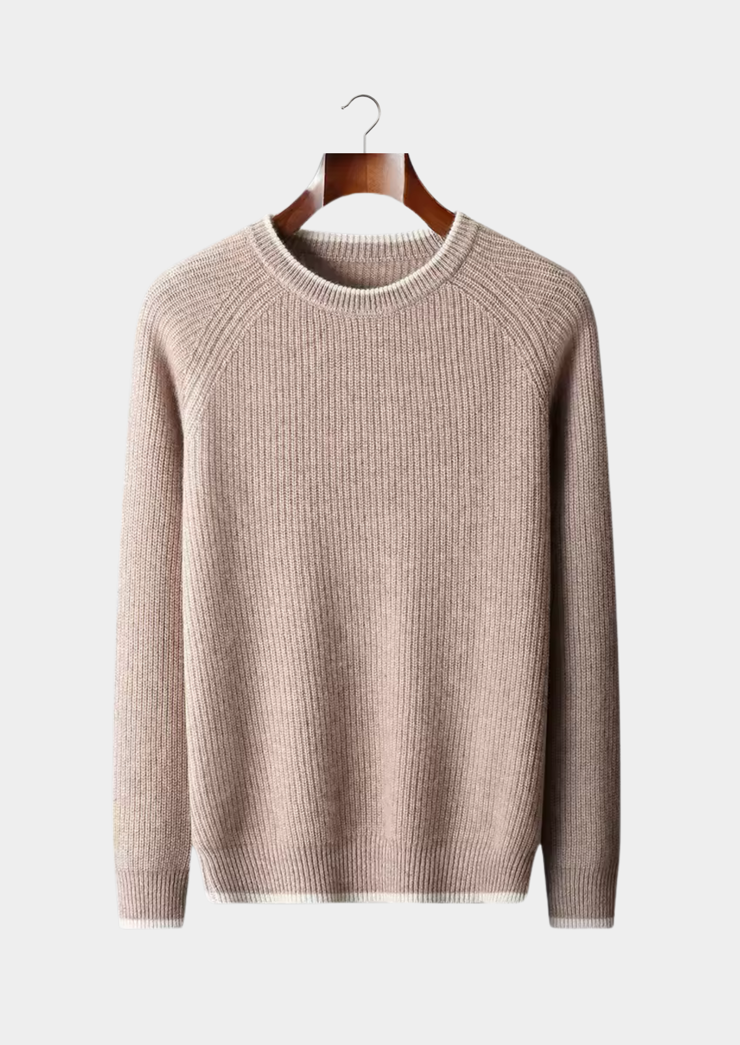 MERINO TWO TONE CREWNECK
